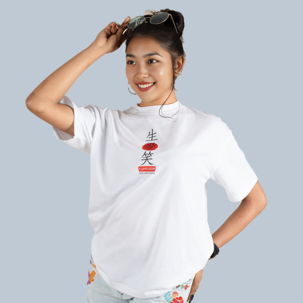 Live Love Laugh Drop Shoulder Tee – Unisex